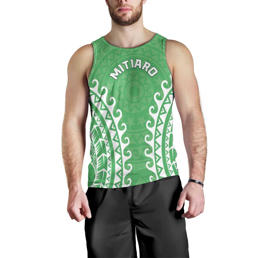 Custom Cook Islands Mitiaro Men Tank Top Polynesian Tribal Tattoo LT05