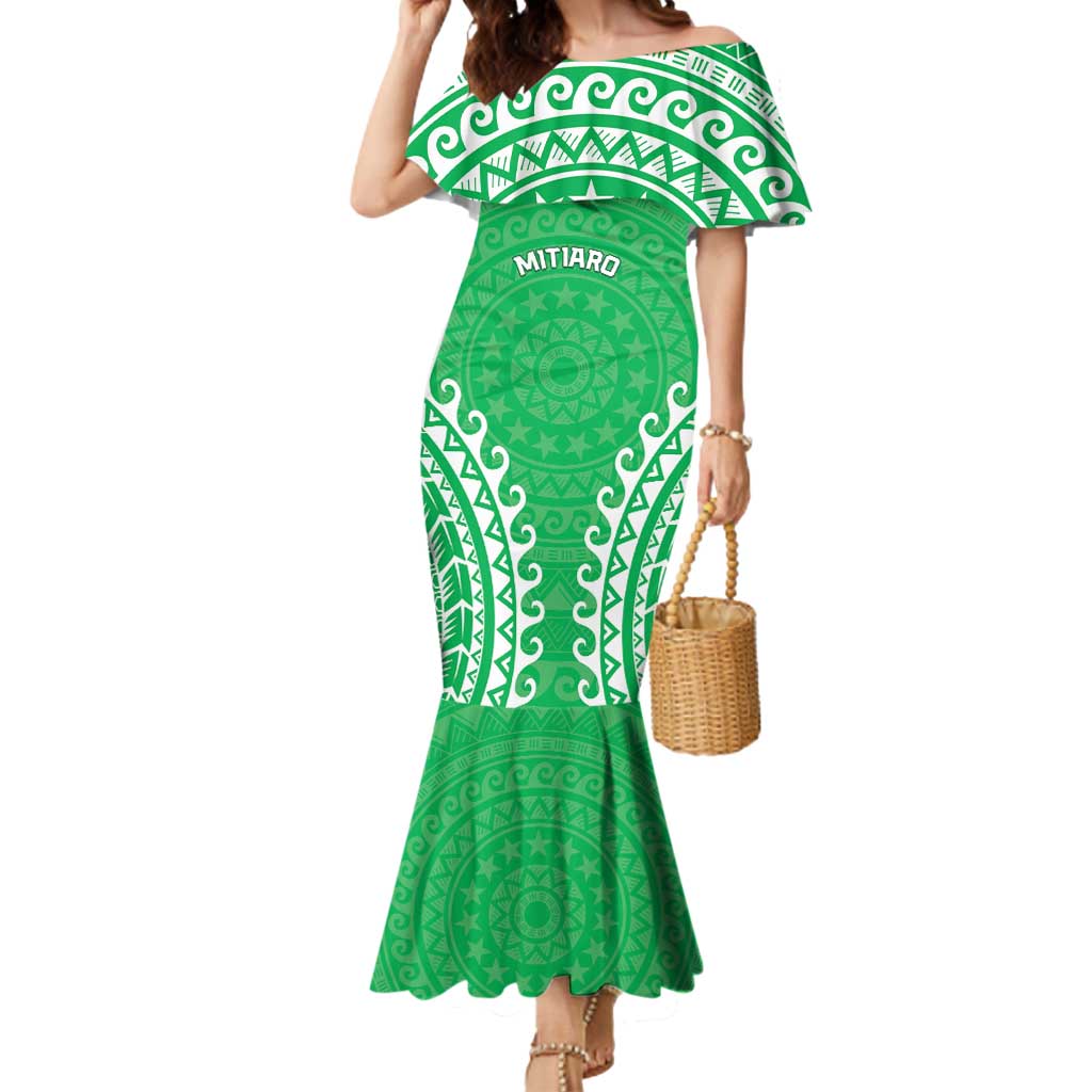 Custom Cook Islands Mitiaro Mermaid Dress Polynesian Tribal Tattoo