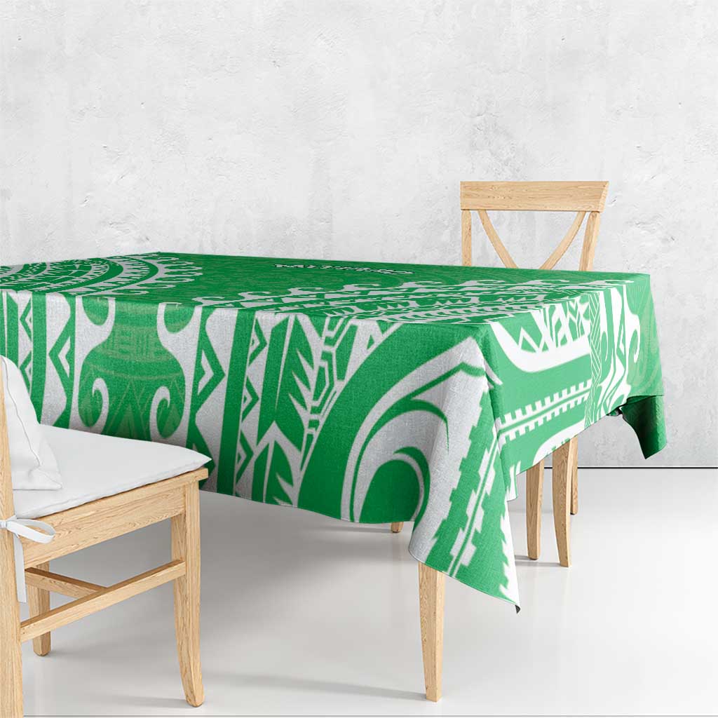 Custom Cook Islands Mitiaro Tablecloth Polynesian Tribal Tattoo