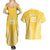 Custom Cook Islands Aitutaki Couples Matching Summer Maxi Dress and Hawaiian Shirt Polynesian Tribal Tattoo