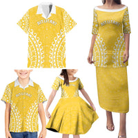 Custom Cook Islands Aitutaki Family Matching Puletasi and Hawaiian Shirt Polynesian Tribal Tattoo