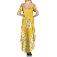 Custom Cook Islands Aitutaki Family Matching Summer Maxi Dress and Hawaiian Shirt Polynesian Tribal Tattoo