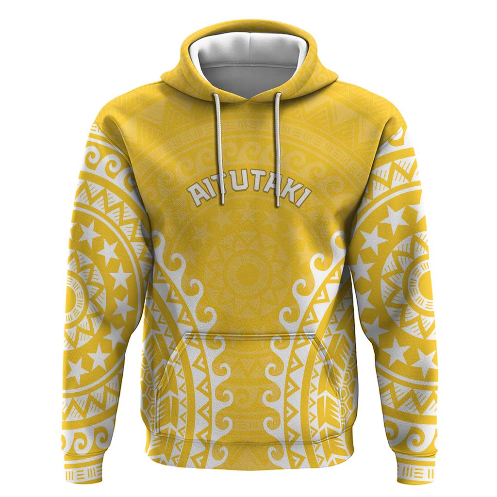 Custom Cook Islands Aitutaki Hoodie Polynesian Tribal Tattoo