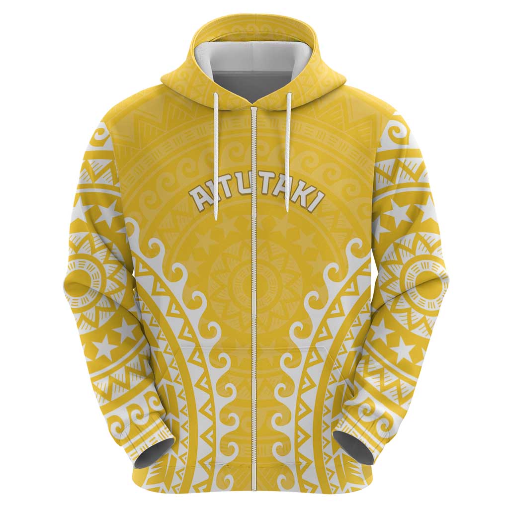 Custom Cook Islands Aitutaki Hoodie Polynesian Tribal Tattoo