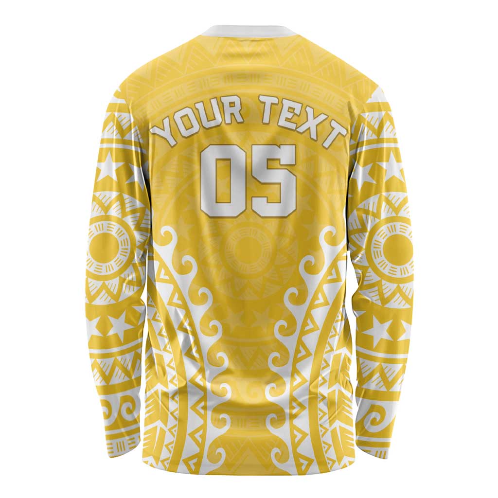 Custom Cook Islands Aitutaki Long Sleeve Shirt Polynesian Tribal Tattoo