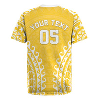 Custom Cook Islands Aitutaki Rugby Jersey Polynesian Tribal Tattoo