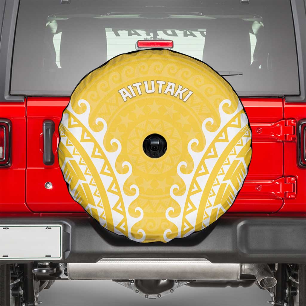 Custom Cook Islands Aitutaki Spare Tire Cover Polynesian Tribal Tattoo