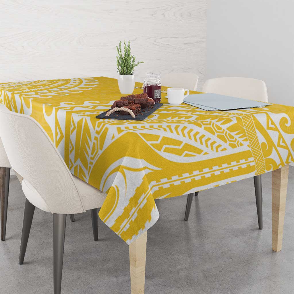 Custom Cook Islands Aitutaki Tablecloth Polynesian Tribal Tattoo