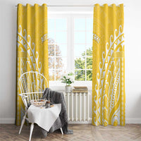 Custom Cook Islands Aitutaki Window Curtain Polynesian Tribal Tattoo