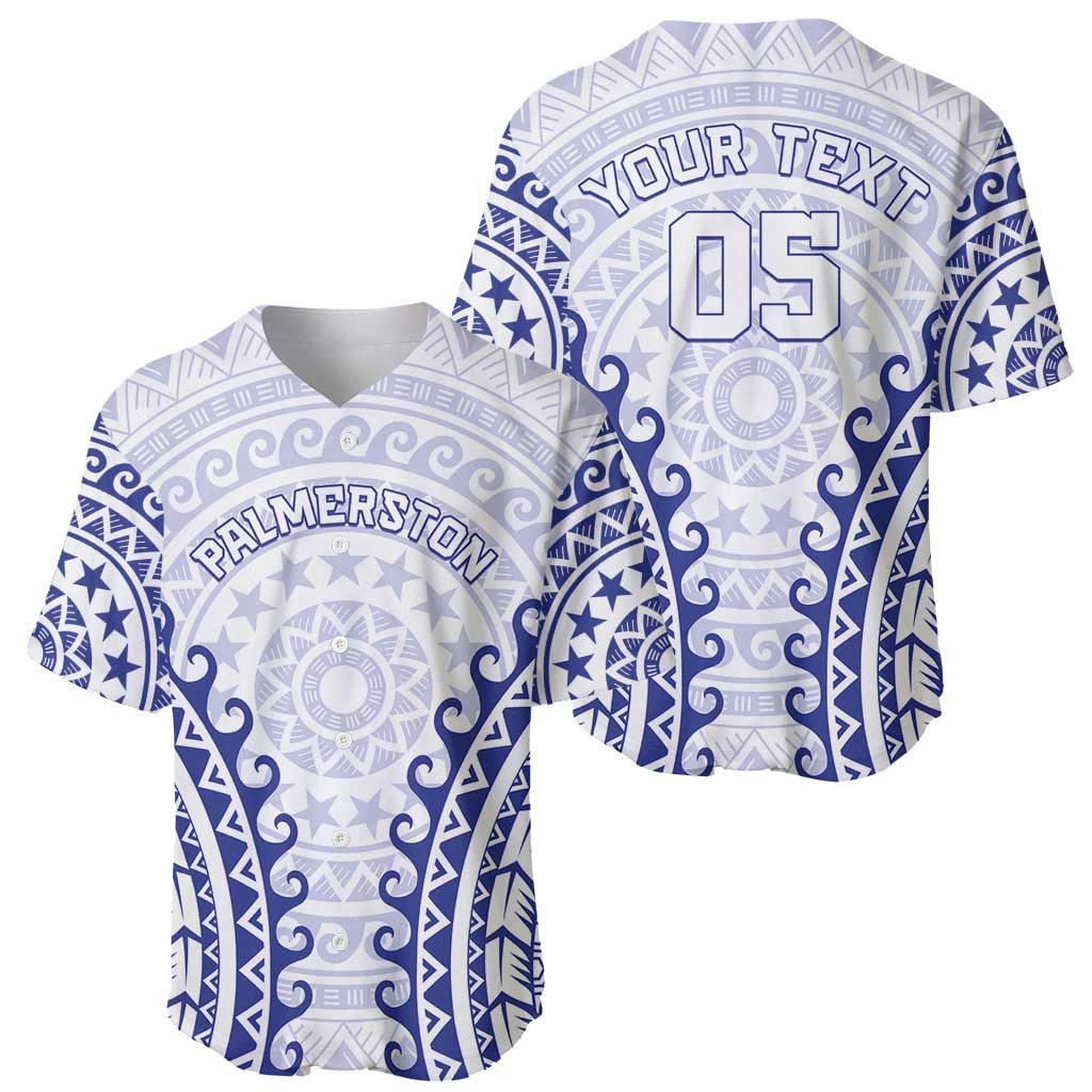 Custom Cook Islands Palmerston Baseball Jersey Polynesian Tribal Tattoo