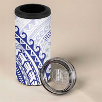Cook Islands Palmerston 4 in 1 Can Cooler Tumbler Polynesian Tribal Tattoo