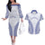 Custom Cook Islands Palmerston Couples Matching Off The Shoulder Long Sleeve Dress and Hawaiian Shirt Polynesian Tribal Tattoo