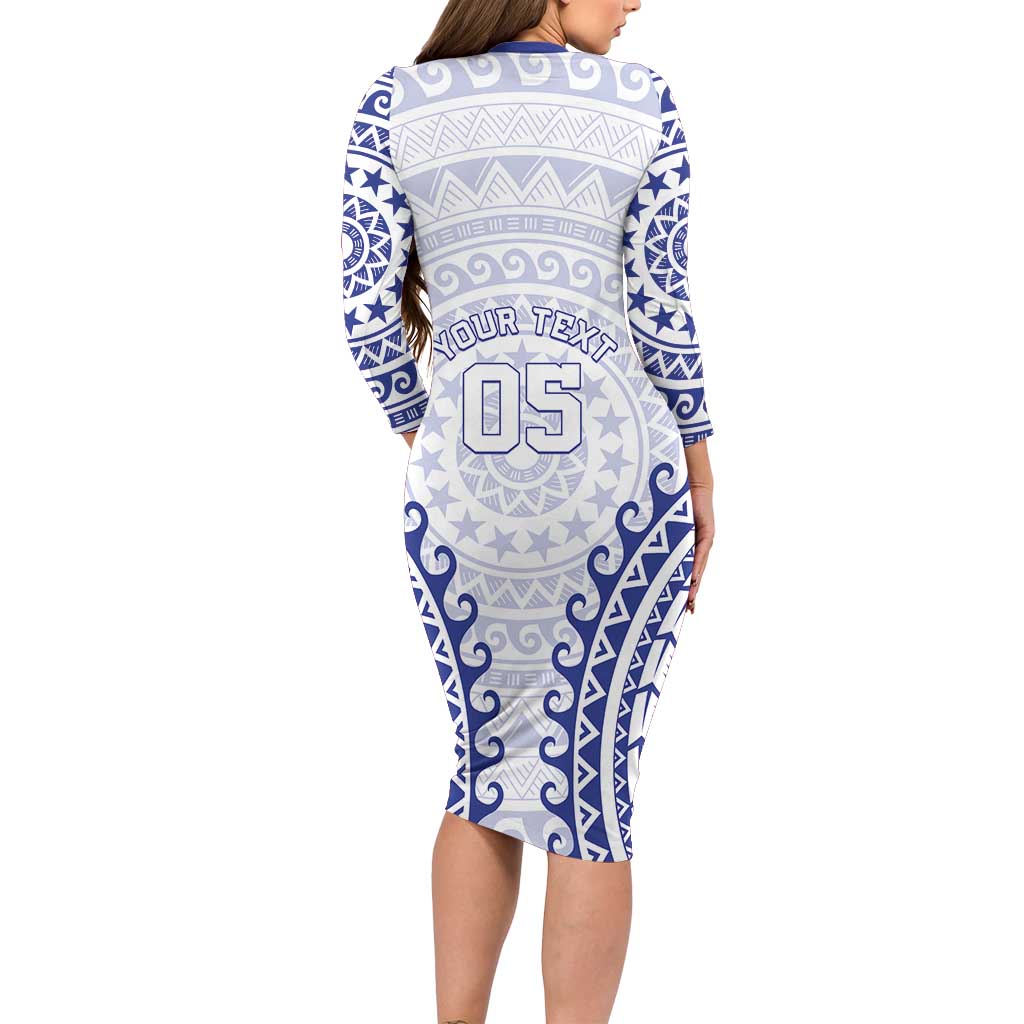 Custom Cook Islands Palmerston Family Matching Long Sleeve Bodycon Dress and Hawaiian Shirt Polynesian Tribal Tattoo