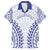 Custom Cook Islands Palmerston Family Matching Off The Shoulder Long Sleeve Dress and Hawaiian Shirt Polynesian Tribal Tattoo