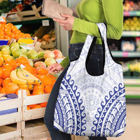 Custom Cook Islands Palmerston Grocery Bag Polynesian Tribal Tattoo