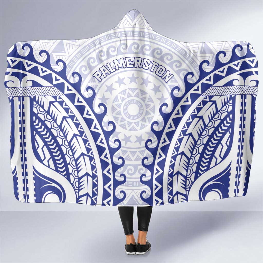 Custom Cook Islands Palmerston Hooded Blanket Polynesian Tribal Tattoo