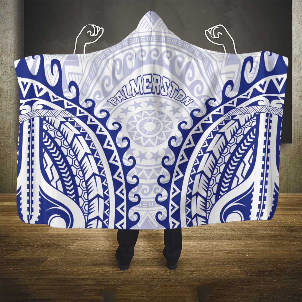 Custom Cook Islands Palmerston Hooded Blanket Polynesian Tribal Tattoo