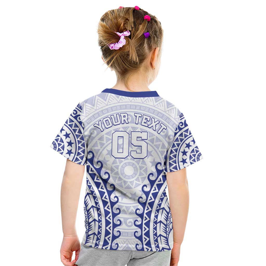 Custom Cook Islands Palmerston Kid T Shirt Polynesian Tribal Tattoo