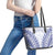 Custom Cook Islands Palmerston Leather Tote Bag Polynesian Tribal Tattoo