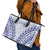 Custom Cook Islands Palmerston Leather Tote Bag Polynesian Tribal Tattoo