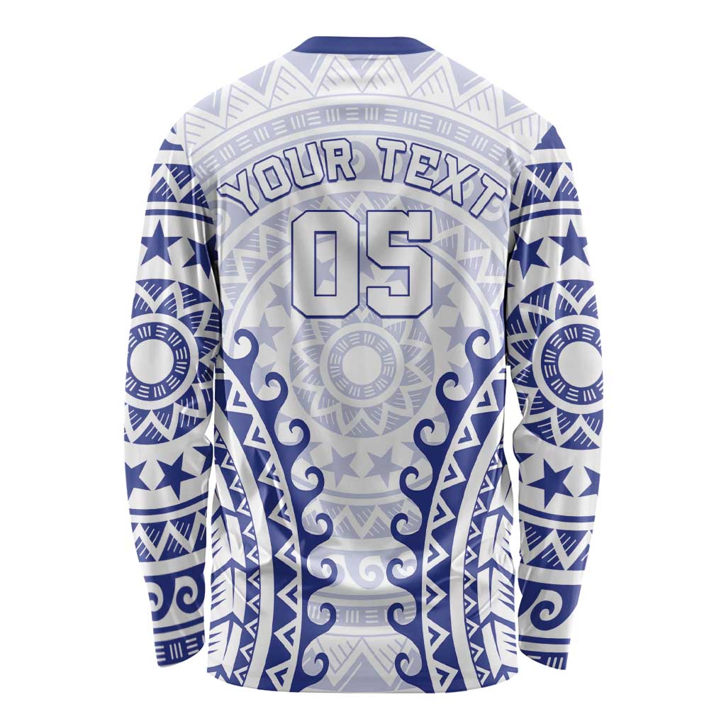 Custom Cook Islands Palmerston Long Sleeve Shirt Polynesian Tribal Tattoo