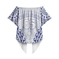 Custom Cook Islands Palmerston Off Shoulder Wrap Waist Top Polynesian Tribal Tattoo LT05 - Polynesian Pride