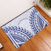 Custom Cook Islands Palmerston Rubber Doormat Polynesian Tribal Tattoo