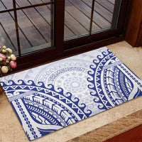 Custom Cook Islands Palmerston Rubber Doormat Polynesian Tribal Tattoo