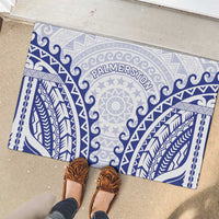 Custom Cook Islands Palmerston Rubber Doormat Polynesian Tribal Tattoo