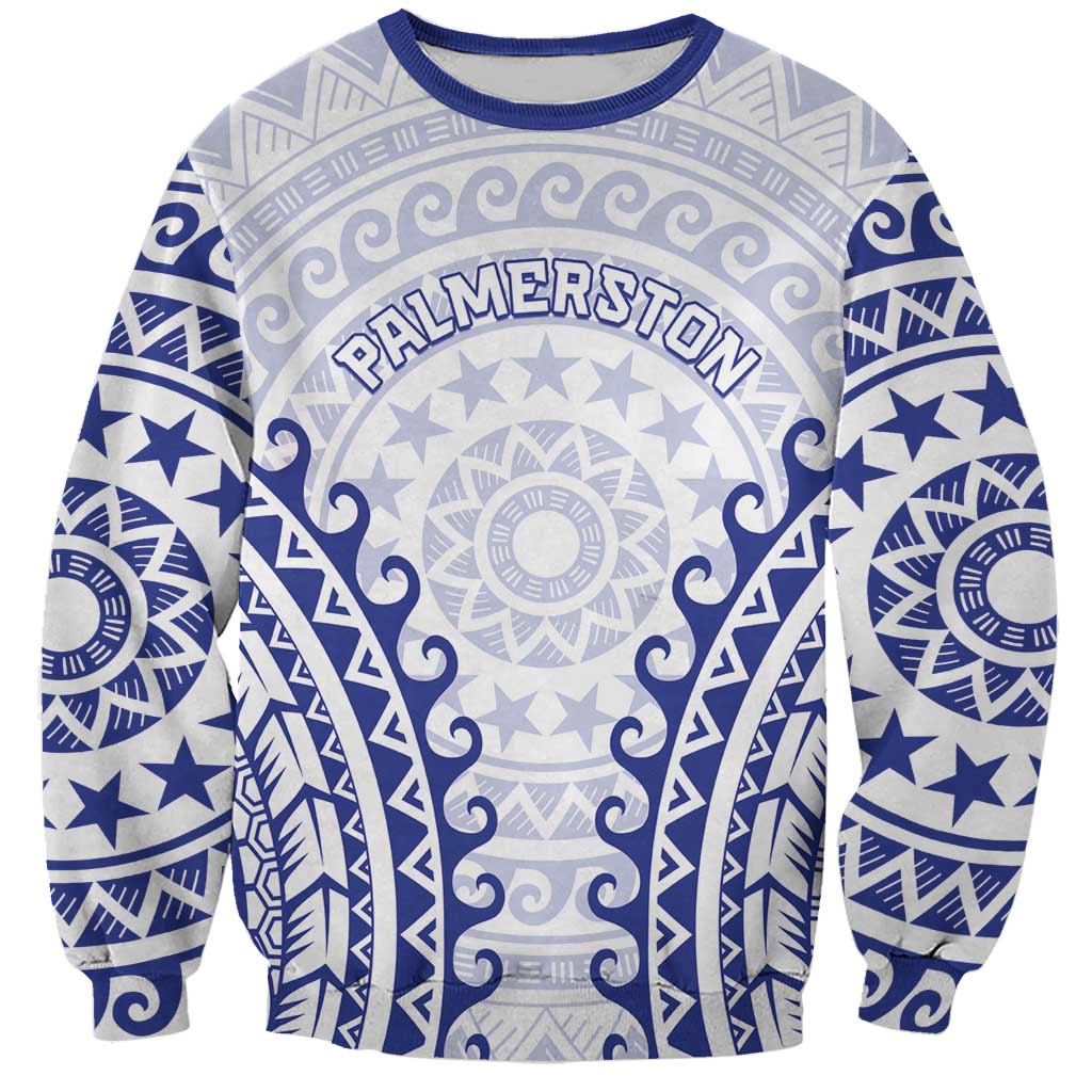 Custom Cook Islands Palmerston Sweatshirt Polynesian Tribal Tattoo