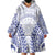 Custom Cook Islands Palmerston Wearable Blanket Hoodie Polynesian Tribal Tattoo