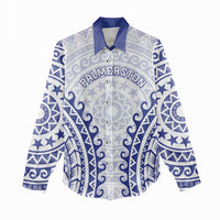 Custom Cook Islands Palmerston Women Casual Shirt Polynesian Tribal Tattoo