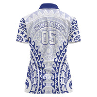 Custom Cook Islands Palmerston Women Polo Shirt Polynesian Tribal Tattoo