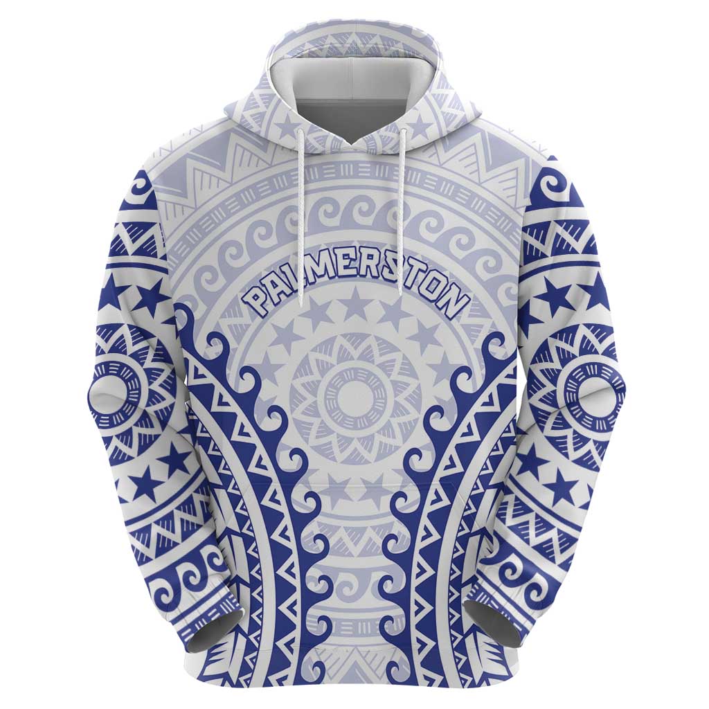 Custom Cook Islands Palmerston Zip Hoodie Polynesian Tribal Tattoo