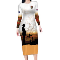 Australia And New Zealand ANZAC Day Family Matching Long Sleeve Bodycon Dress and Hawaiian Shirt Battle Of Beersheba