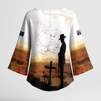 Australia And New Zealand ANZAC Day Kimono Sleeve Blouse Battle Of Beersheba