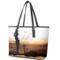 Australia And New Zealand ANZAC Day Leather Tote Bag Battle Of Beersheba