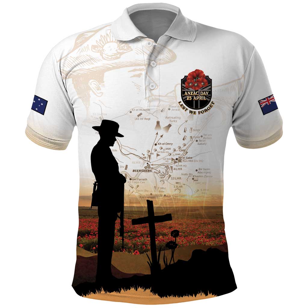 Australia And New Zealand ANZAC Day Polo Shirt Battle Of Beersheba