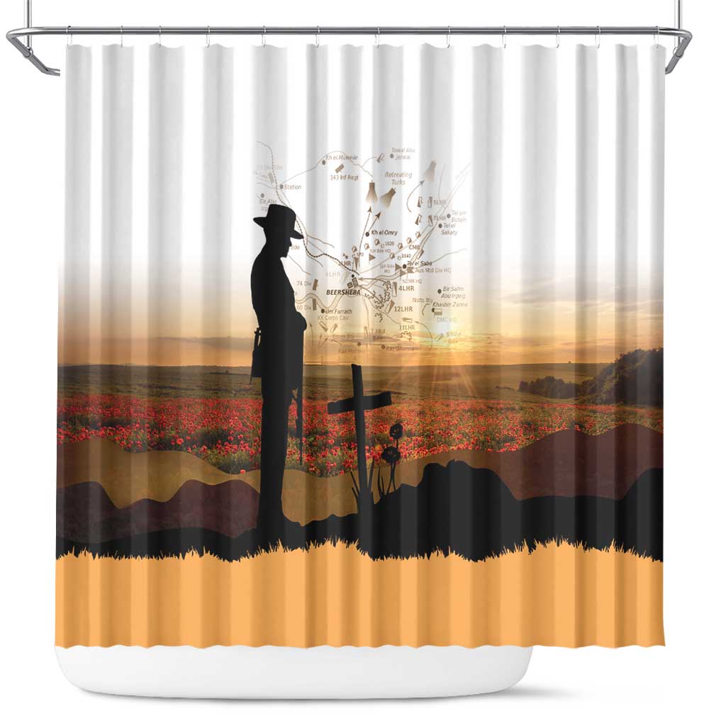 Australia And New Zealand ANZAC Day Shower Curtain Battle Of Beersheba