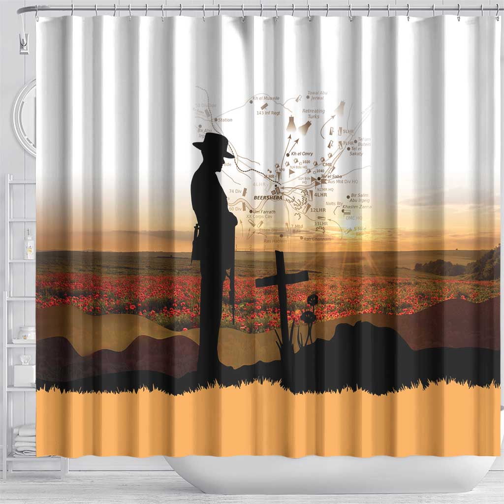 Australia And New Zealand ANZAC Day Shower Curtain Battle Of Beersheba