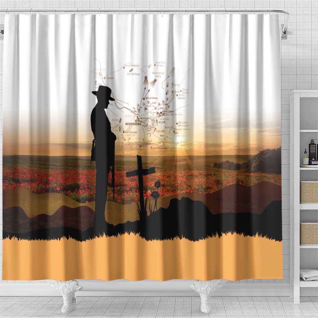 Australia And New Zealand ANZAC Day Shower Curtain Battle Of Beersheba