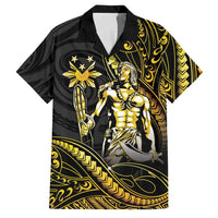 Filipinos Lapu Lapu Hero Family Matching Puletasi and Hawaiian Shirt Gold Polynesian Tribal Tattoo