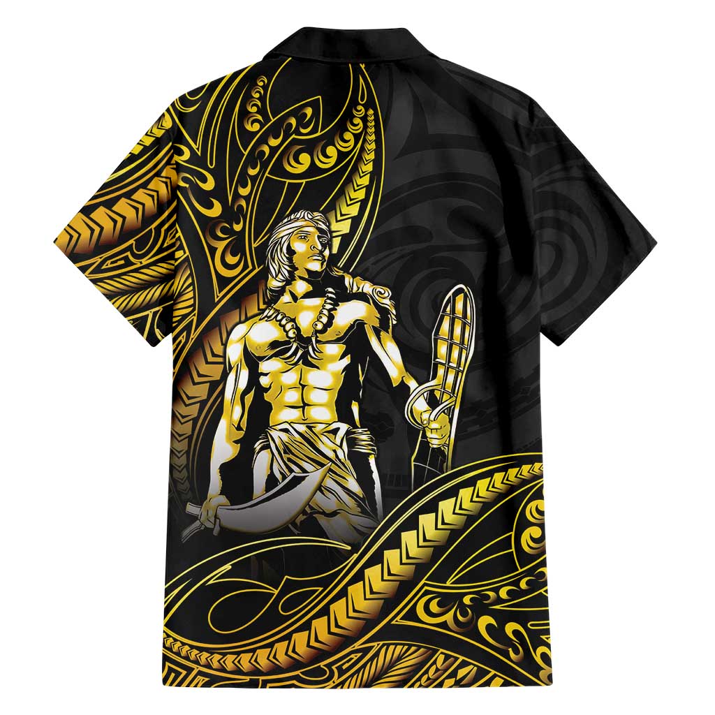 Filipinos Lapu Lapu Hero Family Matching Puletasi and Hawaiian Shirt Gold Polynesian Tribal Tattoo