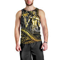 Filipinos Lapu Lapu Hero Men Tank Top Gold Polynesian Tribal Tattoo LT05 - Polynesian Pride
