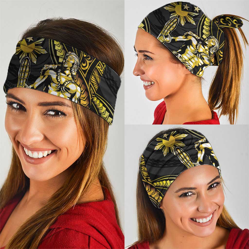 Filipinos Lapu Lapu Hero Neck Gaiter Gold Polynesian Tribal Tattoo LT05 - Polynesian Pride