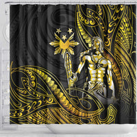 Filipinos Lapu Lapu Hero Shower Curtain Gold Polynesian Tribal Tattoo LT05 - Polynesian Pride