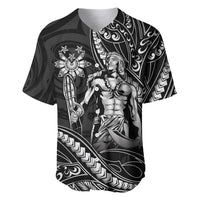 Filipinos Lapu Lapu Hero Baseball Jersey Black Polynesian Tribal Tattoo LT05 Black - Polynesian Pride