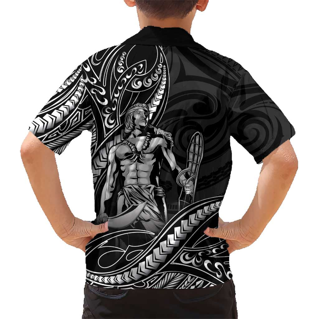 Filipinos Lapu Lapu Hero Family Matching Puletasi and Hawaiian Shirt Black Polynesian Tribal Tattoo LT05 - Polynesian Pride