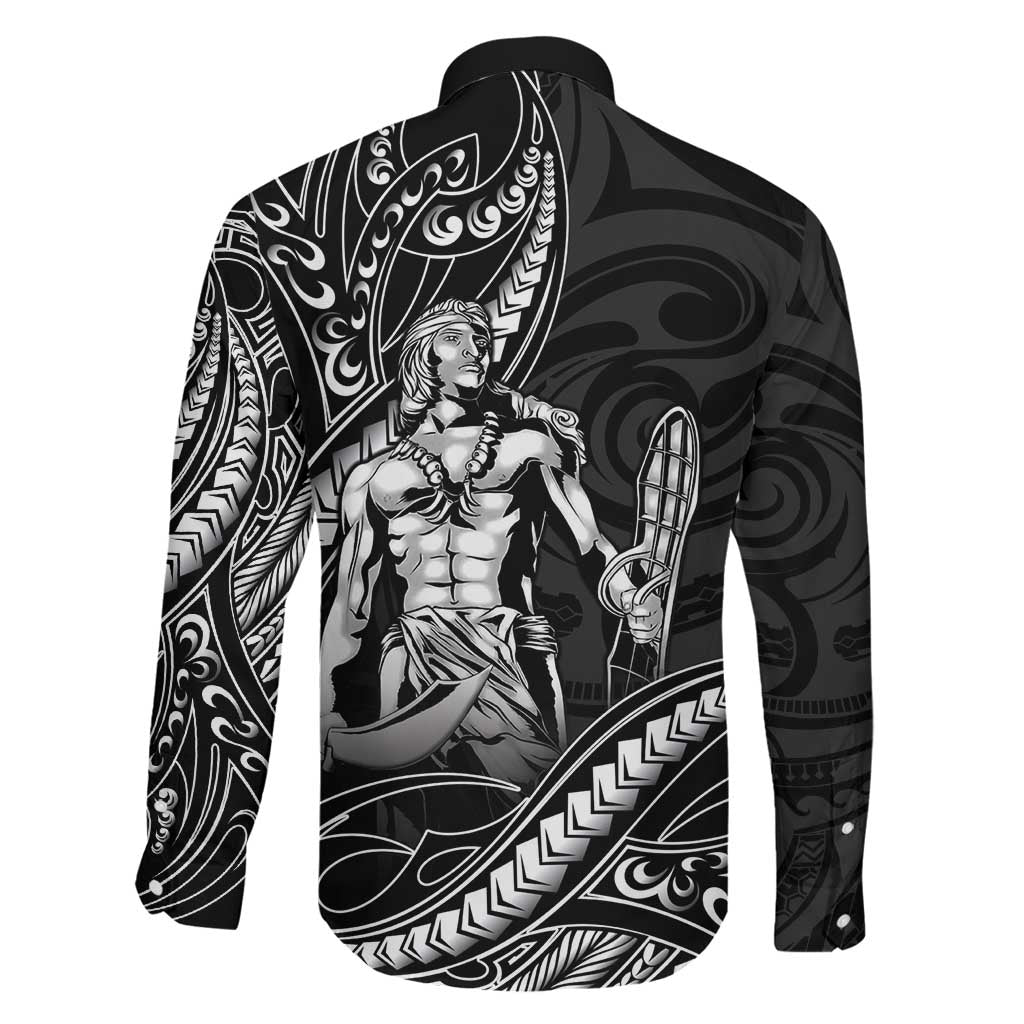 Filipinos Lapu Lapu Hero Family Matching Puletasi and Hawaiian Shirt Black Polynesian Tribal Tattoo LT05 - Polynesian Pride