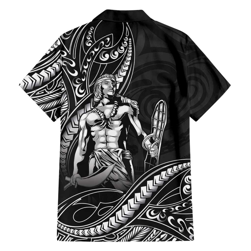 Filipinos Lapu Lapu Hero Family Matching Tank Maxi Dress and Hawaiian Shirt Black Polynesian Tribal Tattoo LT05 - Polynesian Pride